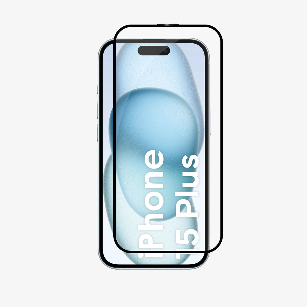 5D Full Cover Tempered Glass Screen Protector for iPhone 15 Plus (10 Pcs / Pack)