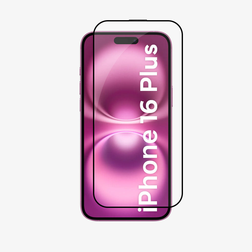 5D Full Cover Tempered Glass Screen Protector for iPhone 16 Plus (10 Pcs / Pack)
