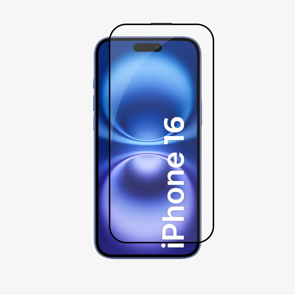 5D Full Cover Tempered Glass Screen Protector for iPhone 16 (10 Pcs / Pack)