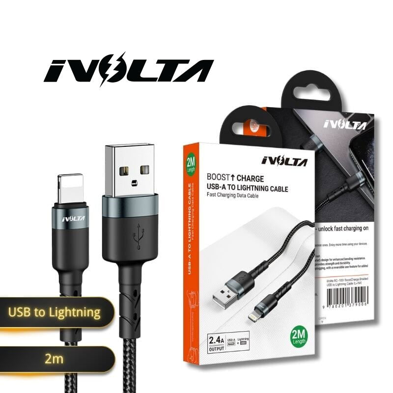 iVolta [RC-101i] BoostCharge 2m Braided USB to Lightning Cable