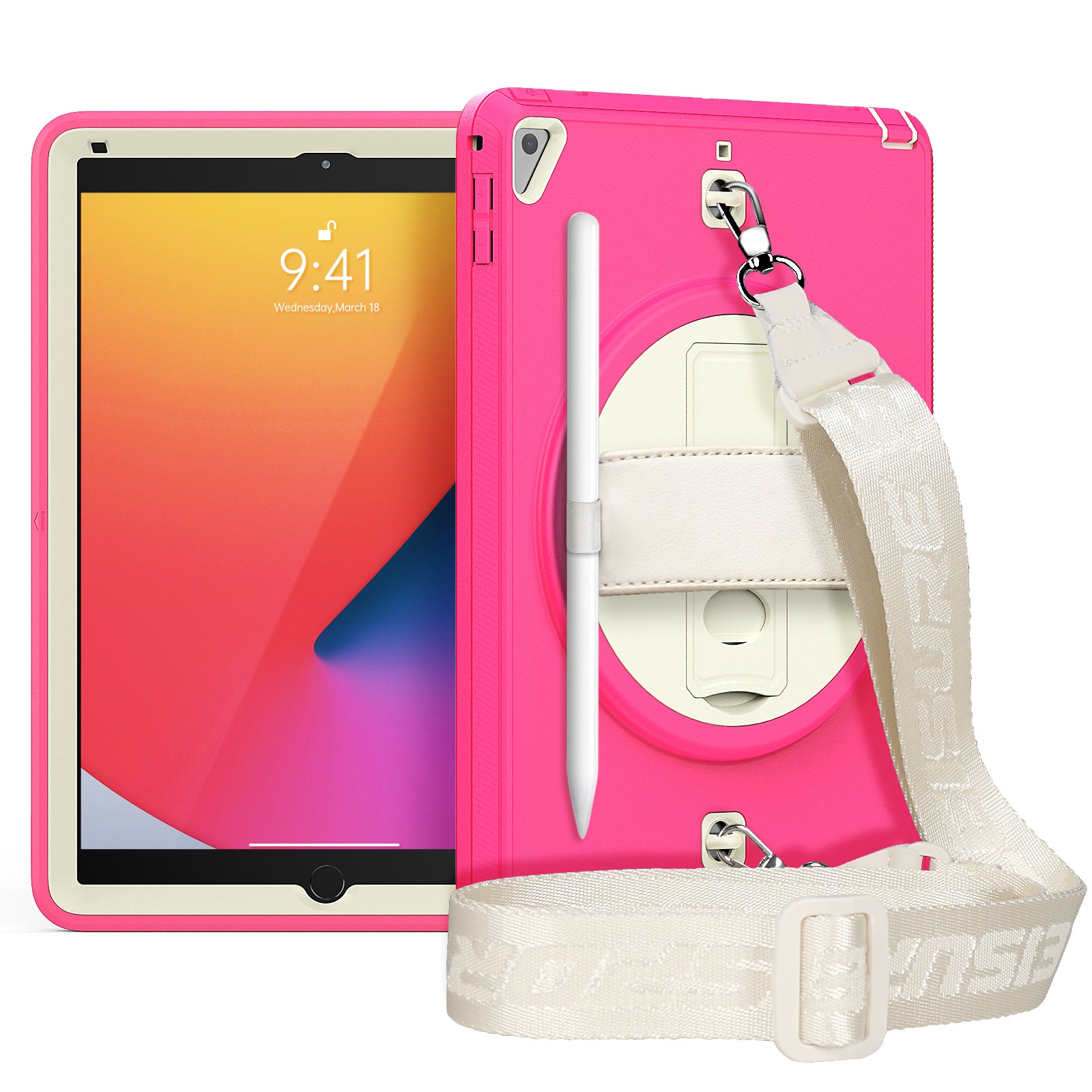 Kids Shockproof Strap Stand Case for iPad 10.2" (2019/2020/2021)