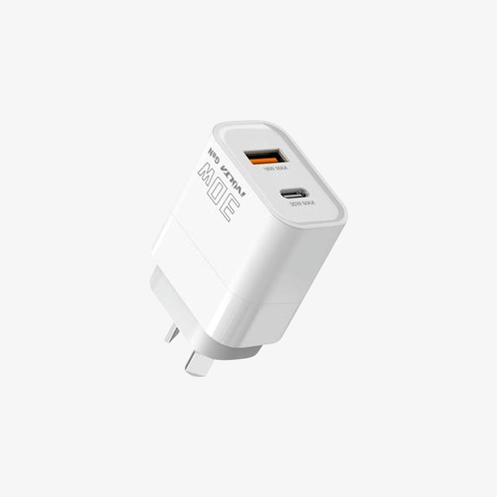 iVolta BOOST↑GaN 30W USB-C PD + USB-A Wall Charger [Certified]