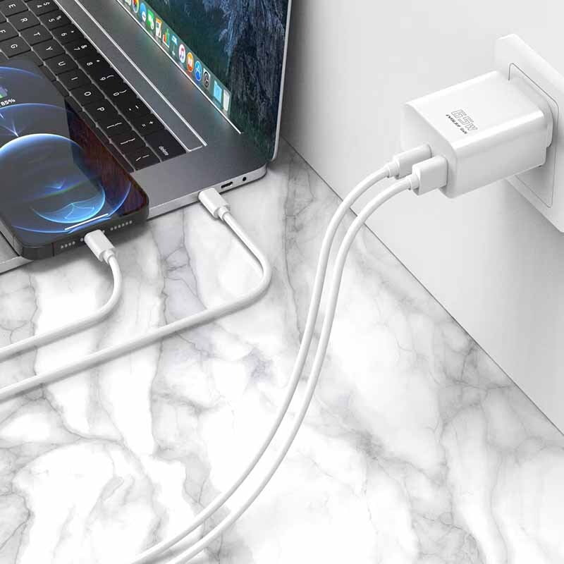 iVolta BOOST↑GaN 65W USB-C PD + USB-A Wall Charger [Certified]