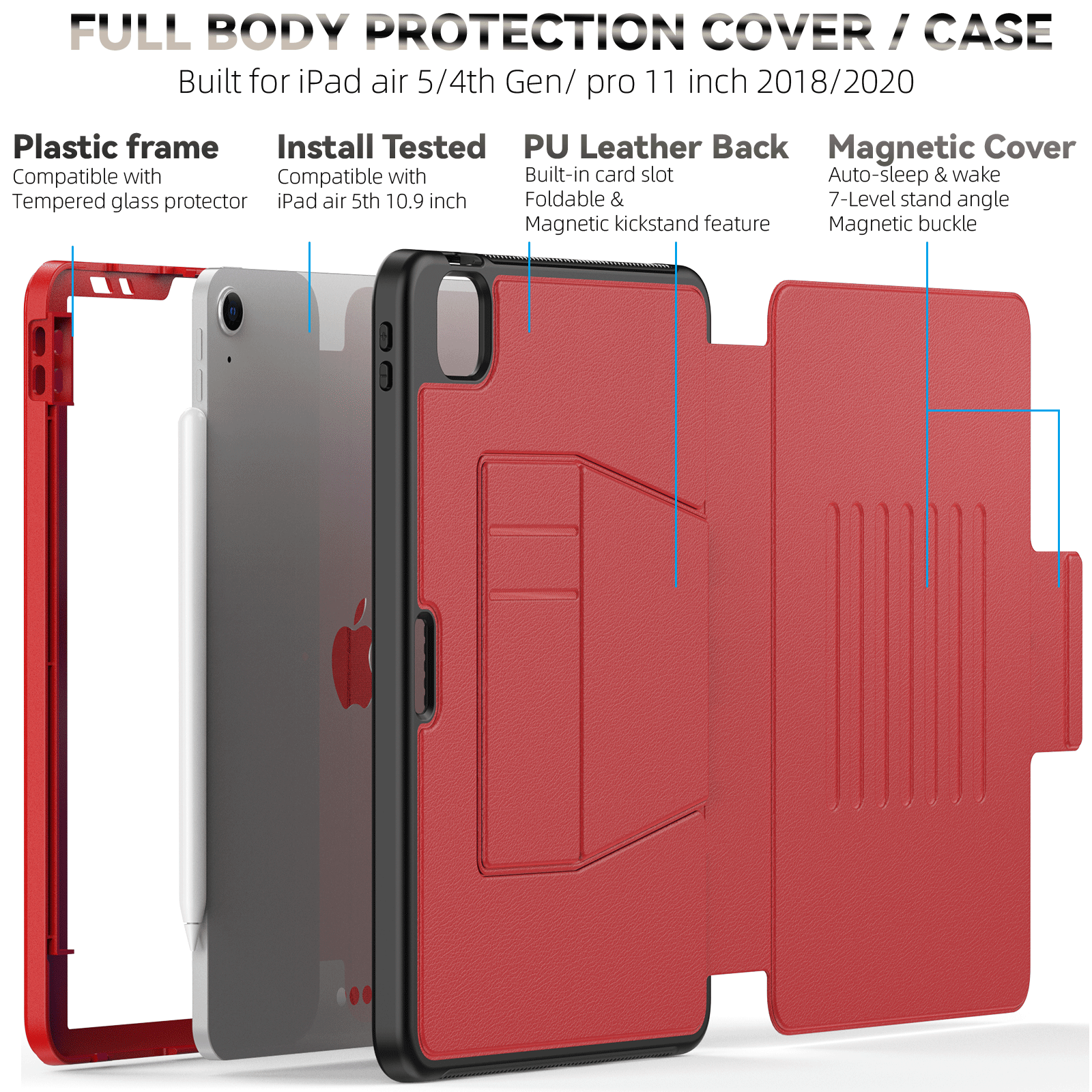 Unicon Defender [All in One] Case for iPad Air 4 / Air 5 10.9" (2020/2022) / Pro 11 (2018/2020/2021)