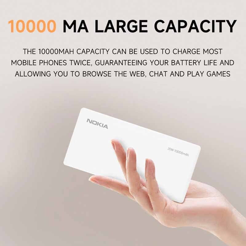 Nokia 20W Fast-charging Power Bank PD+QC 10000 mAh