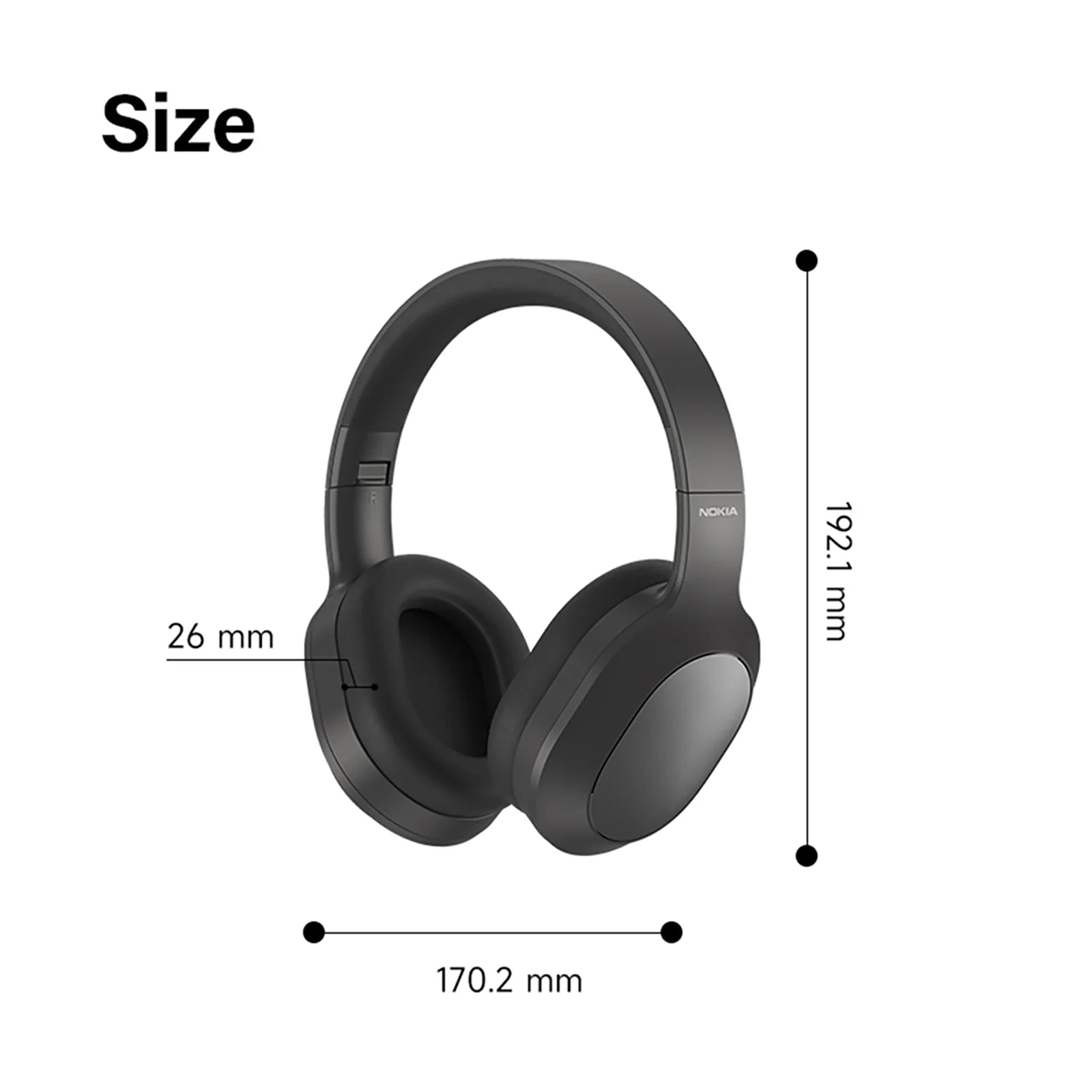 Nokia Essential Wireless Headphones E1200 ANC - Active Noise Cancellation