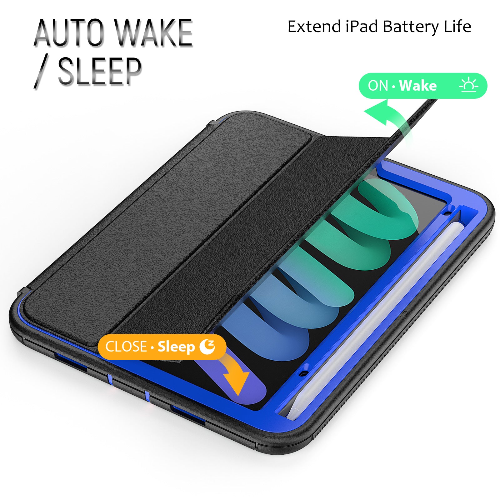 Auto Sleep wake Case for iPad Mini 6