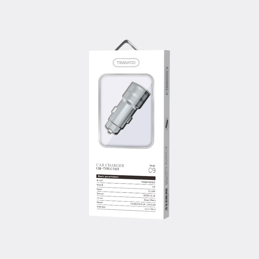 [T-C9] PD Fast Car Charger USB to Type-C