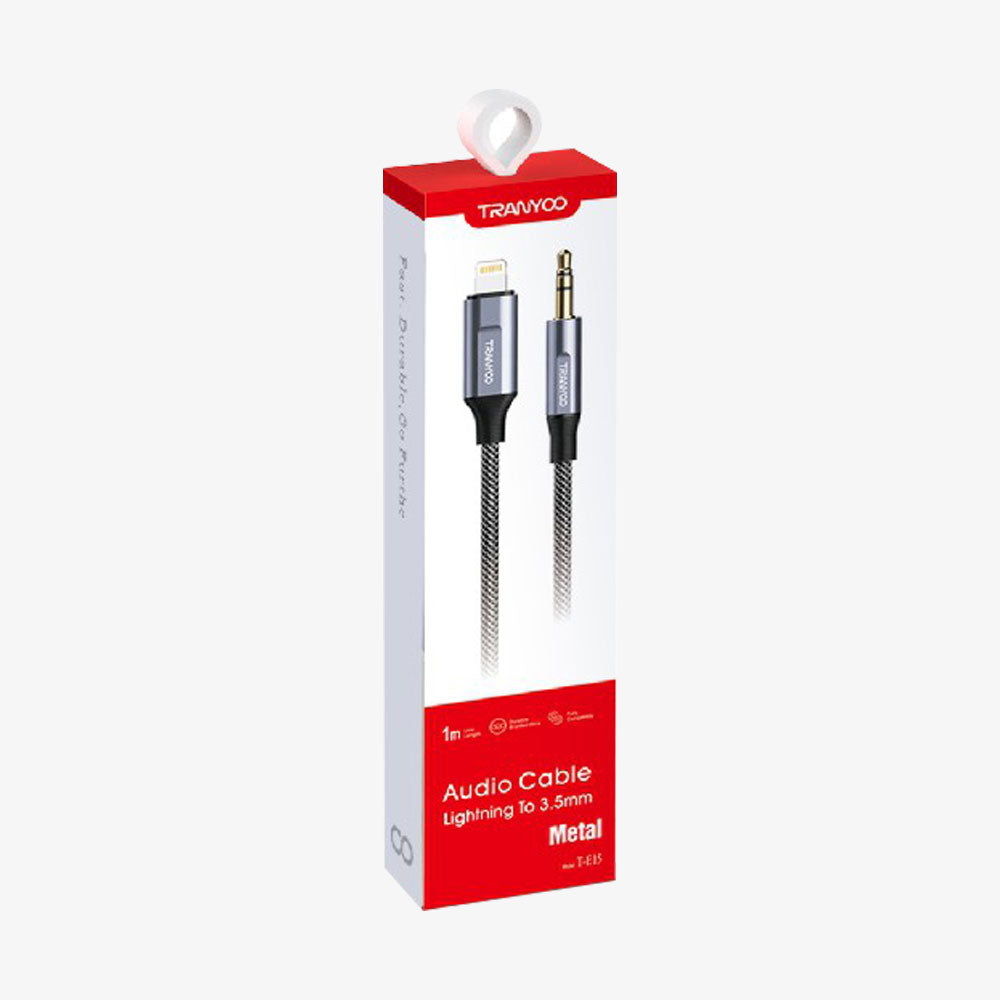 [T-E15] Lightning to 3.5mm Audio Cable 1m