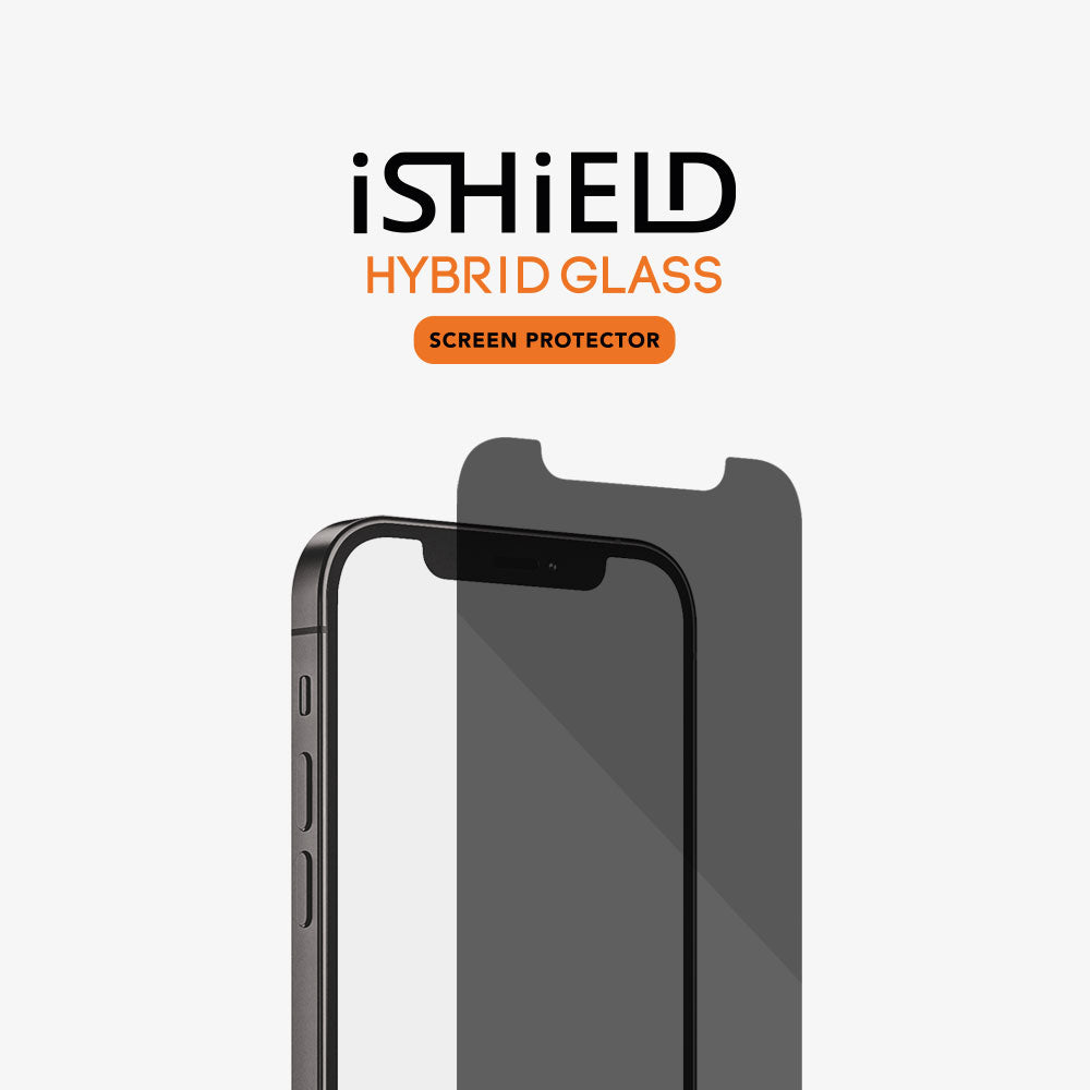 iShield Shatterproof Hybrid Glass Privacy Screen Protector for iPhone 12 Pro