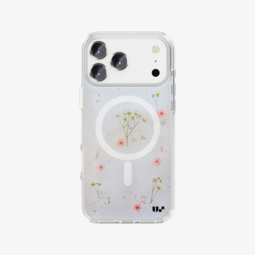 US Crystal Rock Flower MagSafe Case for iPhone 17 Pro