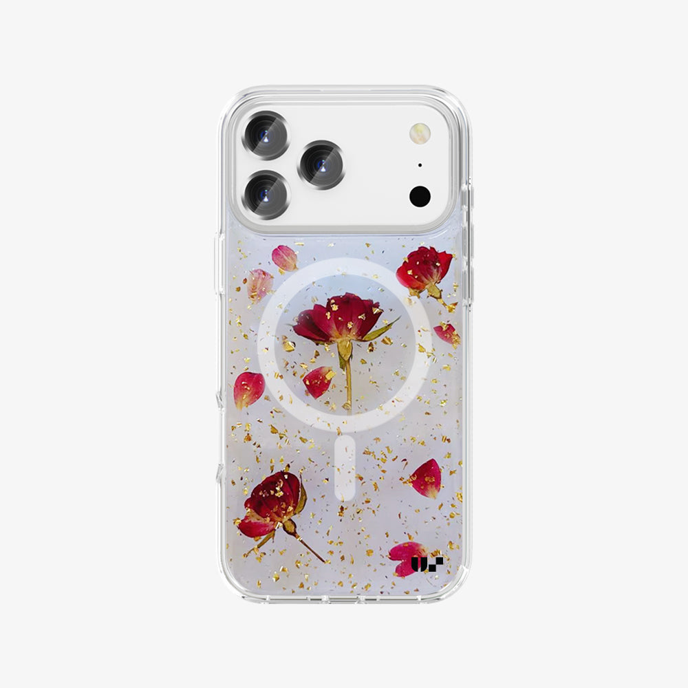 US Crystal Rock Flower MagSafe Case for iPhone 17 Pro