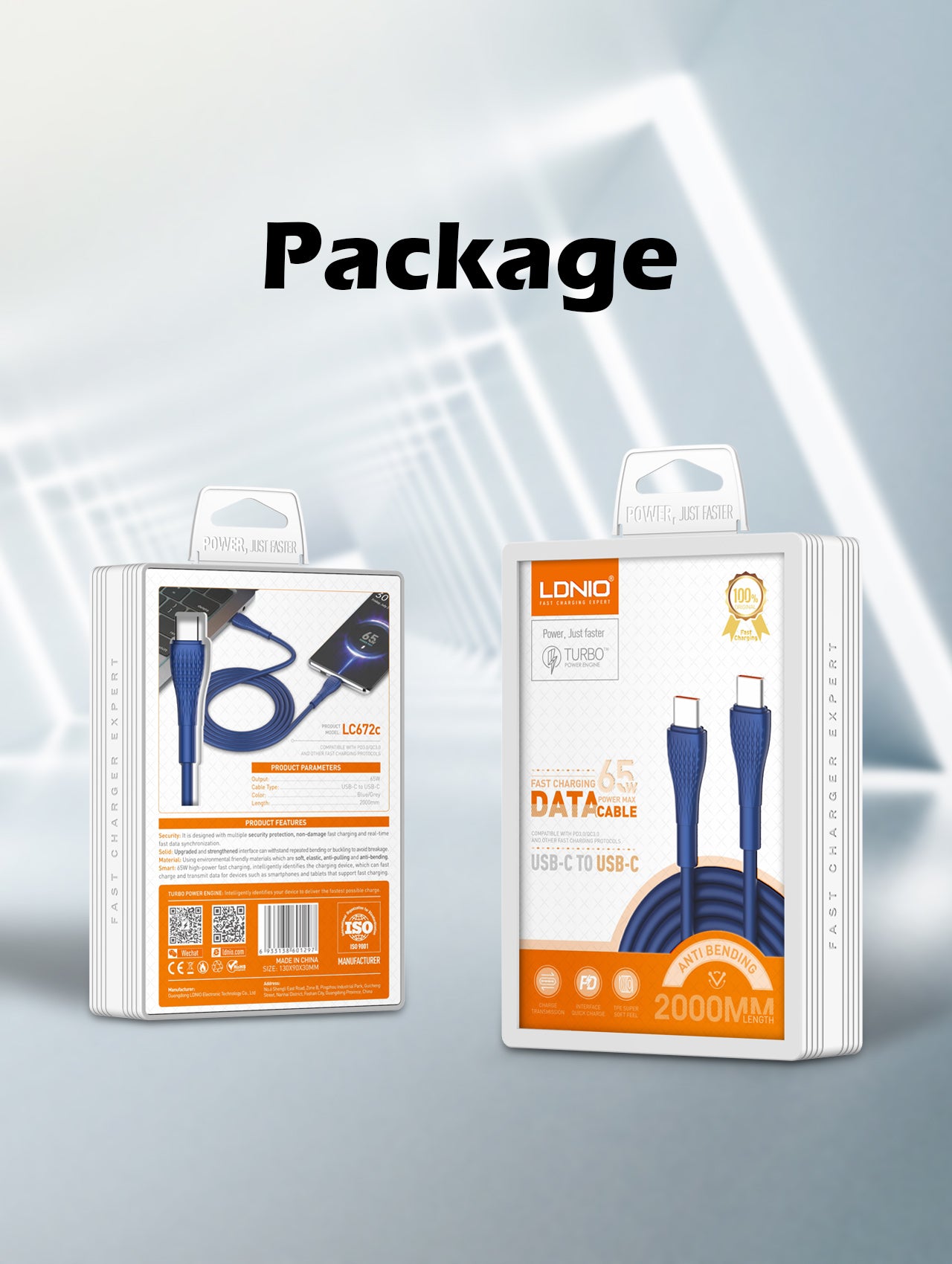 [LC671c / LC672c] 65W Type-C to Type-C Data Cable