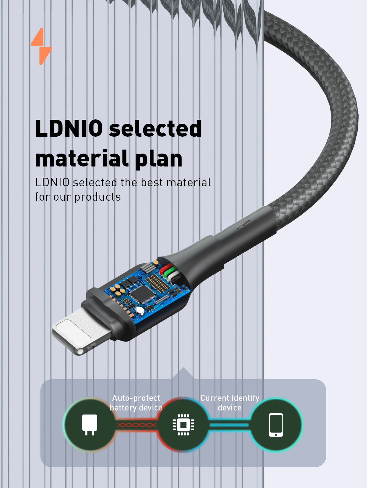 [LS851 / LS852] 25WA Fast Charging USB3.0 Data Cable (Lightning / Type-C / Micro)